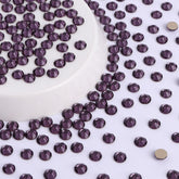 Tanzanite Glass Flat Back Glue-On Rhinestones 16 Cut Facets In Bulk WholesaleRhinestone